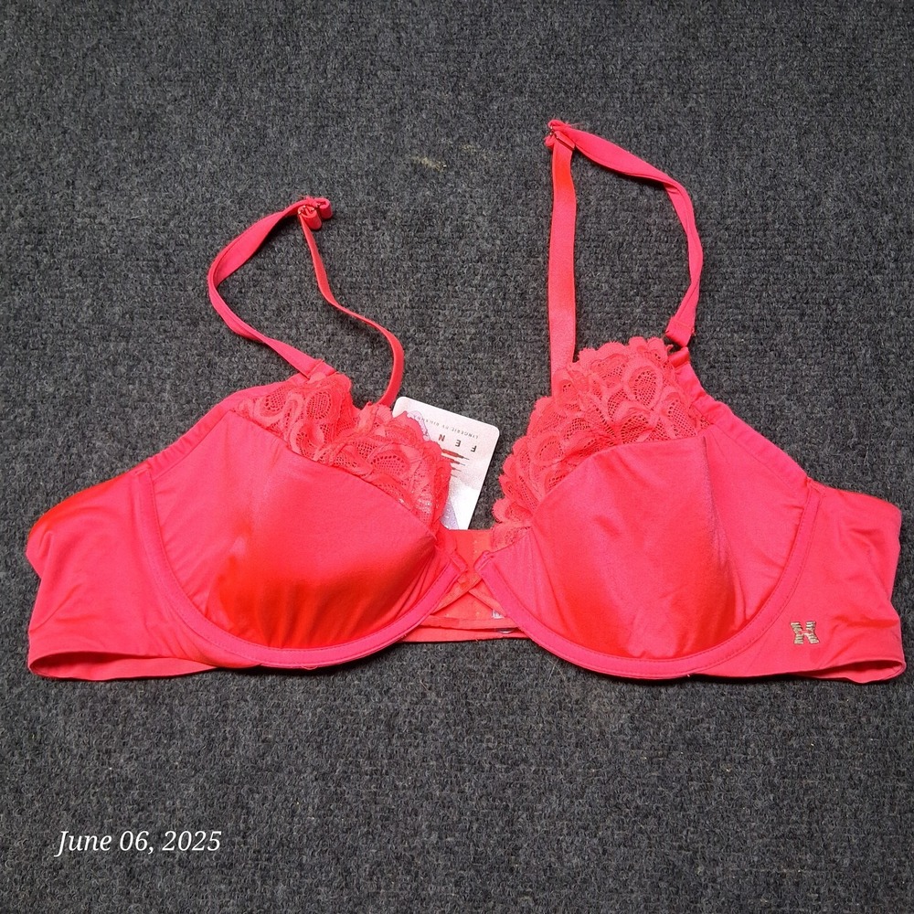 NWT Savage Fenty Rihanna Hot Pink Bra 42‎ C Sorry Not Sorry Lightly  Lined